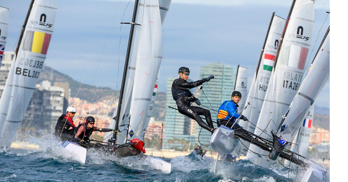 Todo listo para el mundial de Nacra 15 en Barcelona